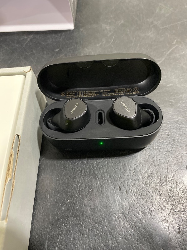 Photo 1 of Jabra Evolve2 True Wireless in-Ear Bluetooth Earbuds with Active Noise Cancellation (ANC) and 4-mic MultiSensor Voice Technology - Microsoft Teams Certified, Works with All Other Meeting apps - Black