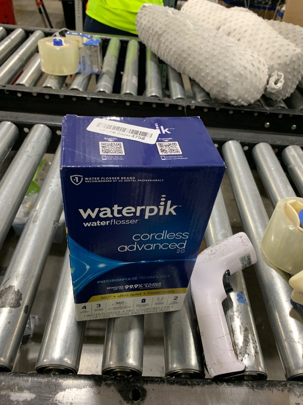 Photo 1 of Waterpik Cordless Advanced 2.0 Water Flosser For Teeth, Gums, Braces, Dental Care With Travel Bag and 4 Tips, ADA Accepted, Rechargeable, Portable, and Waterproof, White WP-580, Packaging May Vary