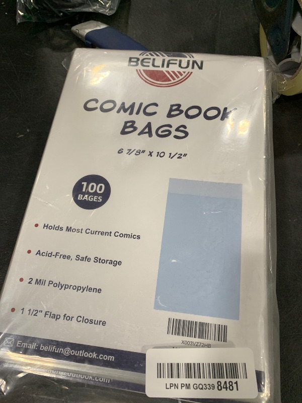 Photo 1 of 100ct Current Comic Bags and Boards - Reusable Boards, Bags 1 1/2" Flap, Clear Protector
