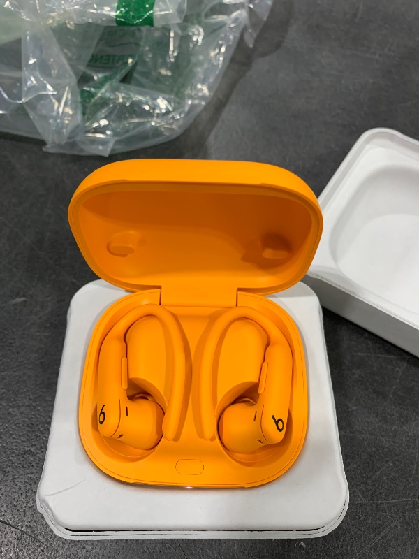 Photo 1 of Beats Powerbeats Pro 2 - Wireless Noise Cancelling Workout Earbuds with Secure- Fit Earhooks, Up to 45-Hour Battery with Charging Case, Sweat & Water Resistant, Heart Rate Monitoring - Electric Orange