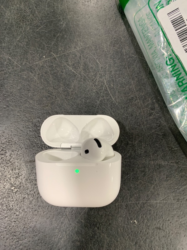 Photo 1 of Apple AirPods 4 Wireless Earbuds, Bluetooth Headphones, with Active Noise Cancellation, Adaptive, Transparency Mode, Personalized Spatial Audio, USB-C Charging Case, Wireless Charging, H2 Chip