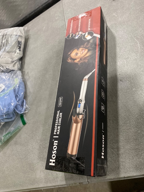 Photo 1 of Hoson 2 Inch Curling Iron Large Barrel, Long Barrel Curling Wand Dual Voltage, Ceramic Tourmaline Coating with LCD Display, Glove Include