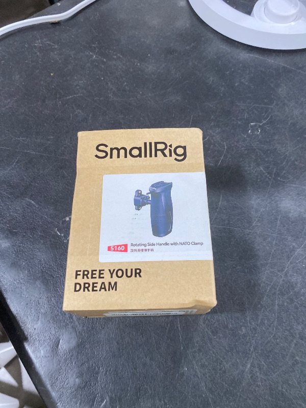 Photo 1 of SMALLRIG Push-Button Rotating Side Handle with NATO Clamp, for Left and Right Hand, 360° Rotatable Side Handle with Anti-Slip Silicone, Max. Load 15Kg