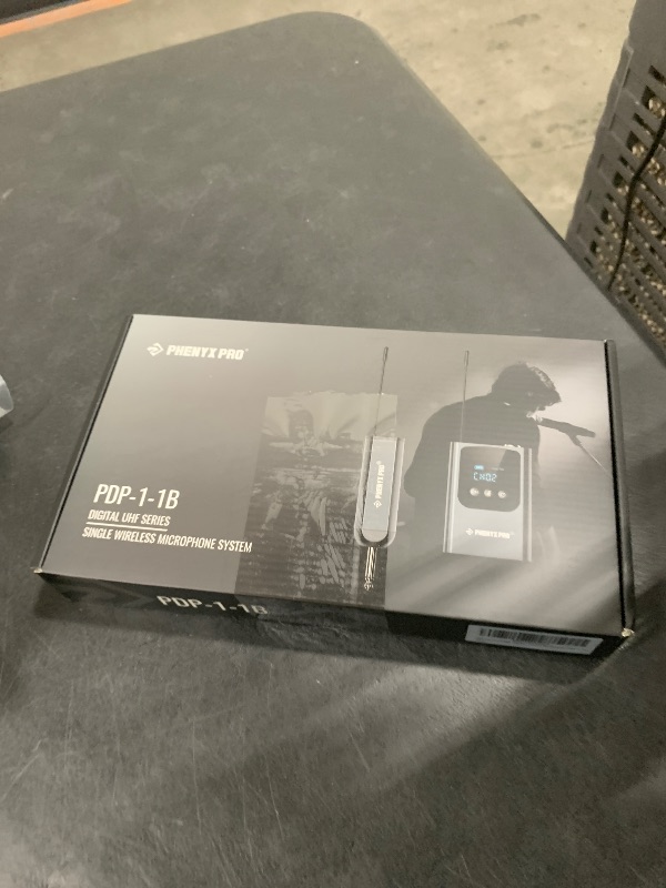 Photo 1 of Phenyx Pro Single Digital Wireless Microphone System, w/Mini Receiver, Bodypack Transmitter,15 Channels in 900MHz UHF Band, Headset/Lapel Microphone for Karaoke, Singer, Church, Wedding (PDP-1-1B)