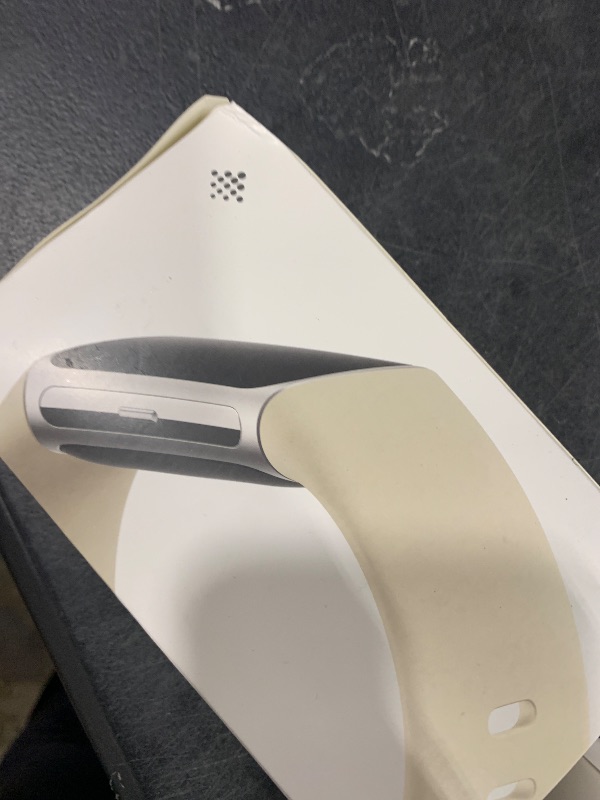 Photo 1 of Fitbit Charge 6 Fitness Tracker with Google apps, Heart Rate on Exercise Equipment, 6-Months Premium Membership Included, GPS, Health Tools and More, Porcelain/Silver, One Size (S & L Bands Included)