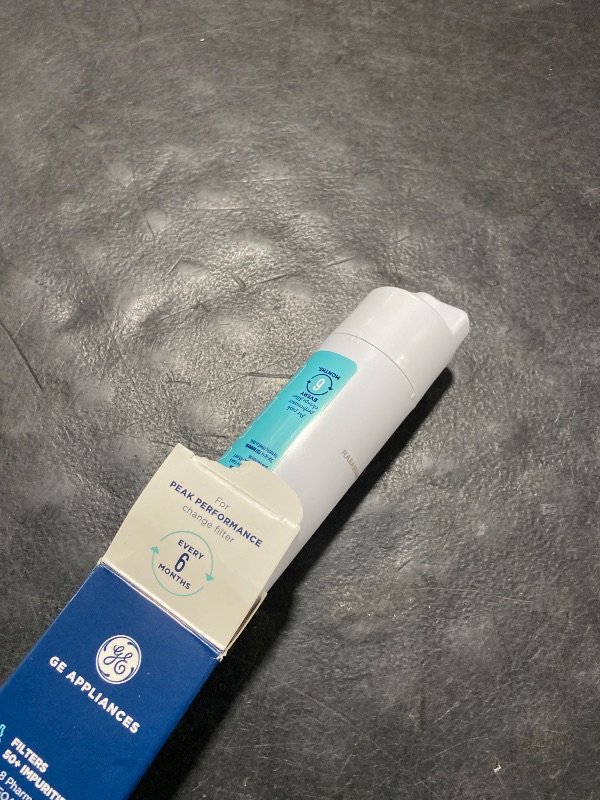 Photo 1 of GE RPWFE Refrigerator Water Filter, Genuine Replacement Filter, Certified to Reduce Lead, Sulfur, and 50+ Other Impurities, Replace Every 6 Months for Best Results, Pack of 1