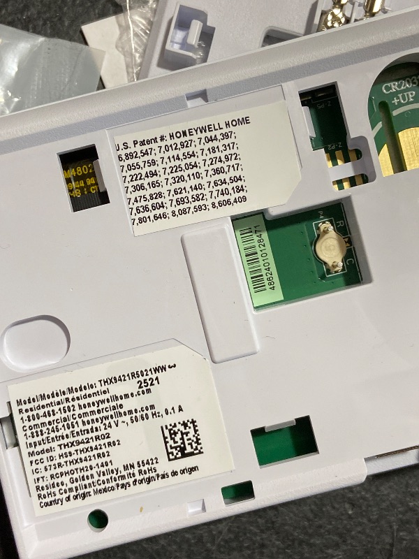 Photo 1 of Honeywell THX9421R5021WW 2 Wire IAQ High Definition Touch Screen Thermostat with Red LINK Technology, White