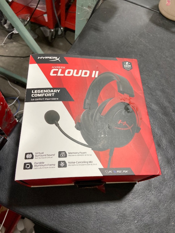 Photo 1 of HyperX Cloud II Gaming Headset for PC & PS4 & Xbox One,Nintendo Switch - Red (KHX-HSCP-RD) (Renewed)
