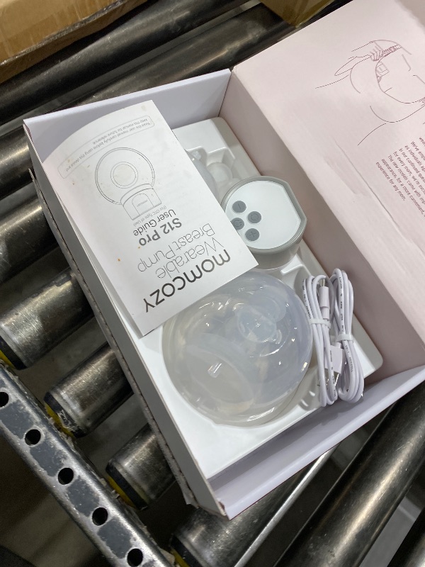 Photo 1 of Momcozy Hands-Free Breast Pump S12 Pro, Wearable & Portable Pump with Soft DoubleFit Flange, 3 Modes | 9 Levels Double Electric Pump, Smart Display, 24mm, 2 Pack, Gray Color
