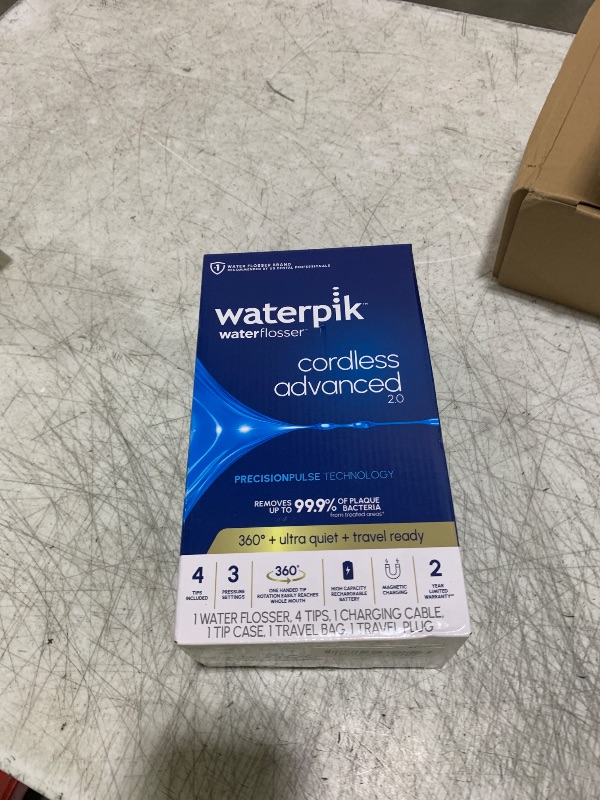 Photo 1 of Waterpik Cordless Advanced 2.0 Water Flosser For Teeth, Gums, Braces, Dental Care With Travel Bag and 4 Tips, ADA Accepted, Rechargeable, Portable, and Waterproof, Rose Gold WP-589, Packaging May Vary