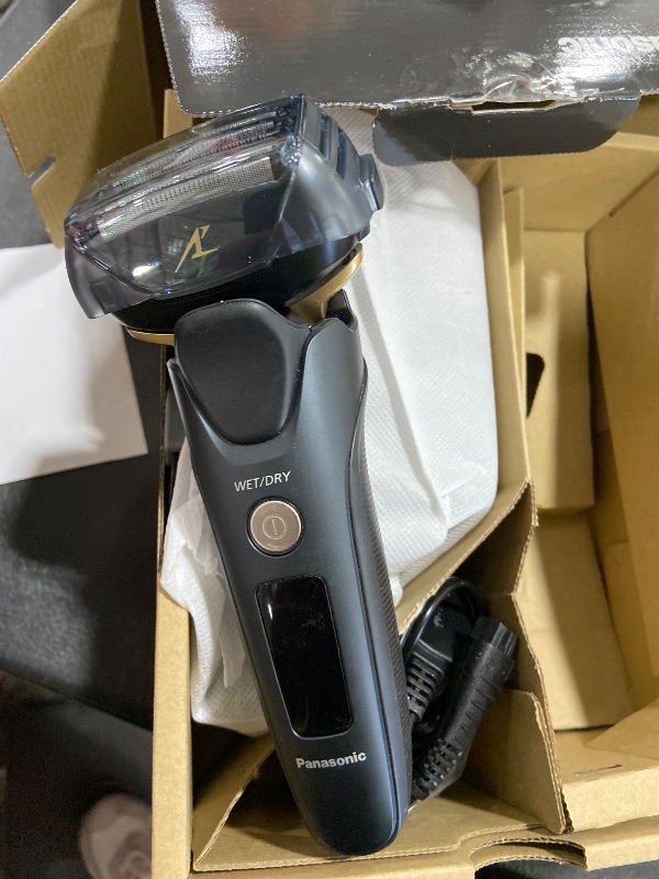 Photo 1 of Panasonic Electric Razor for Men, Electric Shaver for Men, ARC5 with Premium Automatic Cleaning and Charging Station, Wet Dry Shaver, Cordless Razor, with Pop-Up Trimmer ES-LV97-K, Black