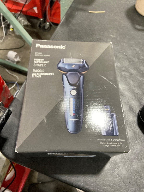 Photo 1 of Panasonic Electric Razor for Men, Electric Shaver for Men, ARC5 with Premium Automatic Cleaning and Charging Station, Wet Dry Shaver, Cordless Razor, with Pop-Up Trimmer ES-LV97-K, Black