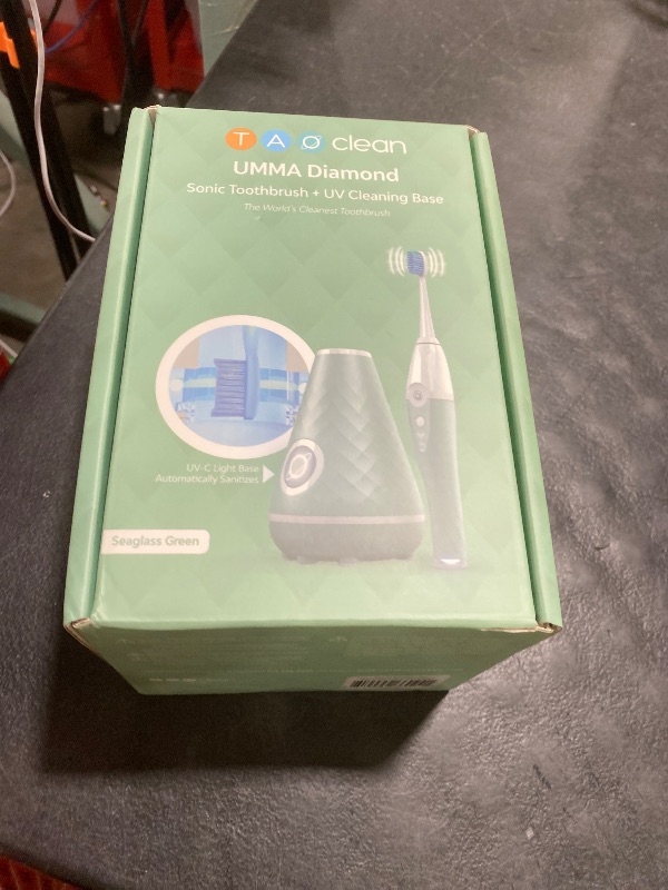 Photo 1 of Tao Clean UV Sanitizing Sonic Toothbrush and Cleaning Station, Electric Toothbrush, Dual Speed Setting, Seaglass Green