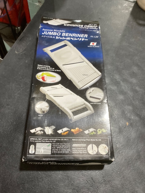 Photo 1 of Benriner Mandoline Jumbo Slicer, Japanese Stainless Steel Blade, BPA Free, 13 x 6.5-Inches, Official US Version with Authentic Retail Packaging