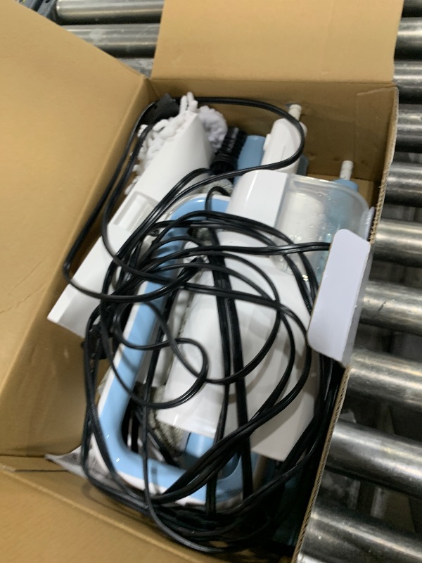 Photo 1 of Steam Cleaner, 6 in1 Rotated Steam Mop Cleaner with 2 Modes, 2 Microfiber Pads, 400ML Removable Tank, 23FT Power Cable, Detachable Steam Mops for Floor, Laminate Floor, Tiles Cleaning (Sapphire Blue)