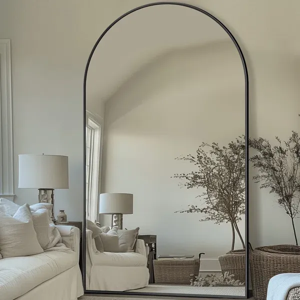 Photo 1 of Arched Metal Oversized Full-Length Mirror