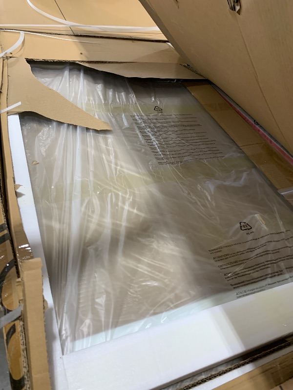 Photo 1 of Sunrosa 32"×76" Shower Glass Panel,8mm Thick Glass Shower Panel,Brushed Nickel Semi-Frameless Bathroom Shower Glass, Easy to Clean