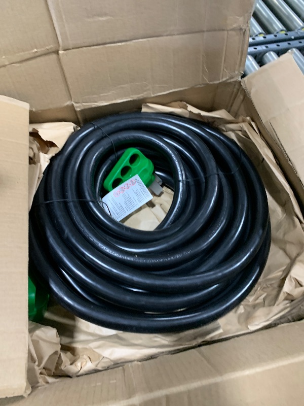 Photo 1 of RVGUARD 50 Amp 50 Foot RV/EV Extension Cord, NEMA 14-50P/R Heavy Duty Extension Cord with LED Power Indicator and Cord Organizer, Green, ETL Listed