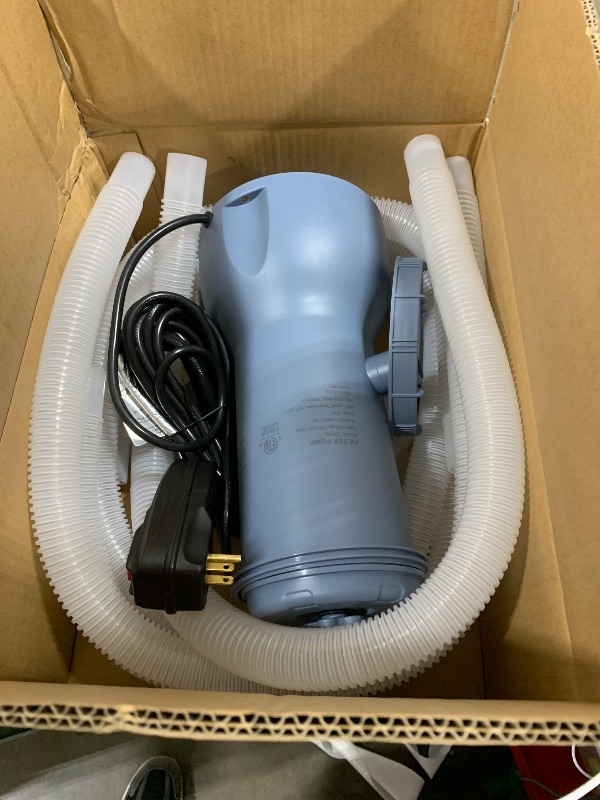 Photo 1 of KimFilter Pro Series 1000 GPH Above Ground Pool Filter Pump, Powerful Pool Cartridge Filter Pump, Water Circulation and Filtration System -Improved Water Clean & Clarity, Pools Pumps Above Ground-Gray