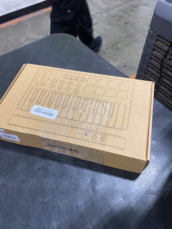Photo 1 of DaierTek Midi Keyboard Controller 25 Key Portable Mini Bluetooth & USB Midi Piano with 8 Backlit Drum Pad, 8 Knobs and Music Production Software for Computer Recording, Music Production