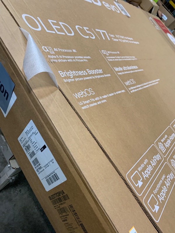 Photo 1 of LG 77-Inch Class OLED evo AI 4K C5 Series Smart TV w/Dolby Atmos, Dolby Vision, HDR10, AI Super Upscaling 4K, Filmmaker Mode, Wow Orchestra, Alexa Built-in (OLED77C5PUA, 2025)