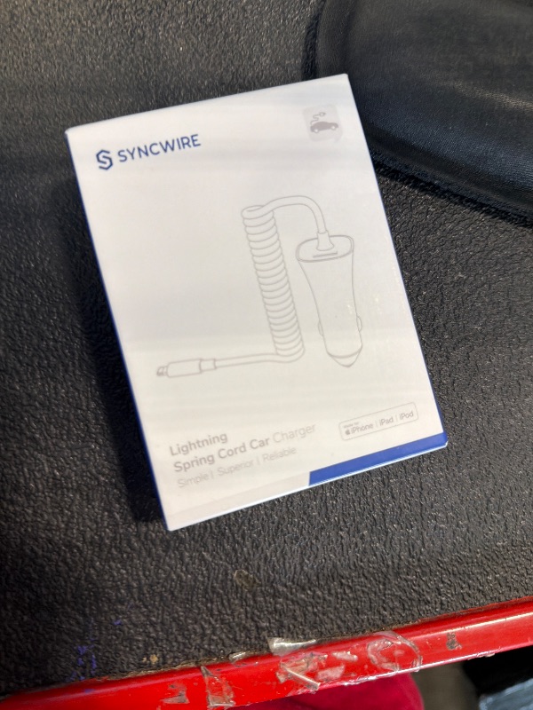 Photo 1 of [Apple MFi Certified] Syncwire iPhone Car Charger 32W Super Fast Car Phone Charger Cigarette Lighter USB Car Adapter with Build-in 5FT Coiled Lightning Cable for Apple iPhone 14/13/12/11/XR/Max, iPad