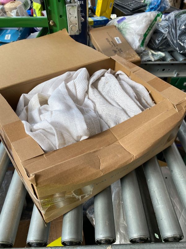 Photo 1 of [PARTIAL SET OF 2] [MINOR DAMAGE] MIULEE Pinch Pleated Thick Linen Curtains 96 Inches 4 Panels Set Ivory Cream Back Tab Memory Trained Pinch Pleat Semi Sheer Light Filtering Privacy Curtains Window Drapes for Living Room Bedroom Birch
