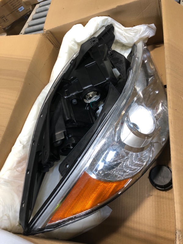Photo 1 of ***UPDATED 6/12*** SCITOO Headlight Assembly Fits For Hyundai Sonata 2011-2014(NOT FIT Hybrid Models) headlamp in Chrome Housing Amber Reflector Clear Lens