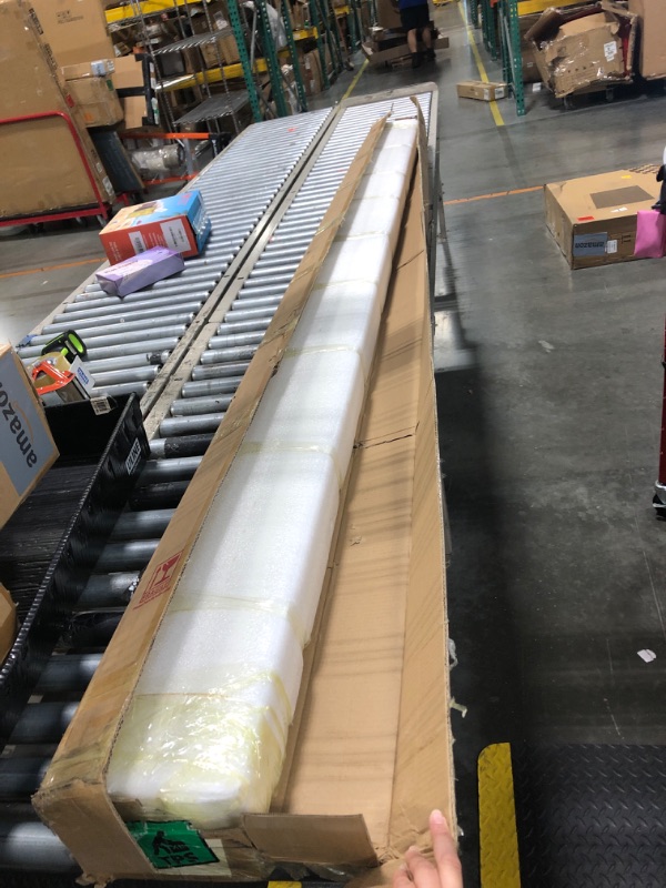 Photo 1 of ****FACTORY SEALED*****
OUZUGIE WPC Acoustic Slat Wall Paneling, 8-Pack 114 x 6 Inches 3D Wall Panels for Interior Wall Decor,Living Room,TV Background,Study Room,Office Spaces,Bedroom,Low Grille (White)