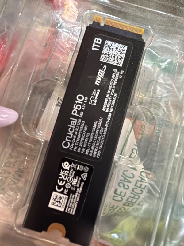 View 3 of ***NOT WORKING*** Crucial P510 PCIe Gen5 NVMe 1TB SSD with Heatsink, Up to 11,000MB/s, TLC NAND, Laptop & Desktop (PC) Compatible, for Gamers & Creatives, Solid State Drive – CT1000P510SSD5-01