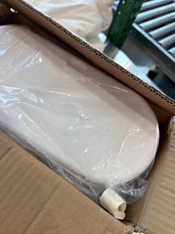 Photo 1 of [Top Doesn't Fully Close] IEEK 12 Liter Rectangular Plastic Trash Can with Press Top Lid,White Modern Wastebasket Thin Trash Cans,3.2 Gallon Garbage Container Bin for Bathroom,Bedroom,Kitchen,Office and Powder Room