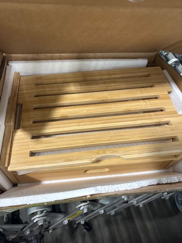 Photo 1 of **MISSING PARTS**
Bamboo Bread Slicer for Homemade Bread Adjustable Width Slicing Guides, Compact Loaf Cutter for Perfect Slices