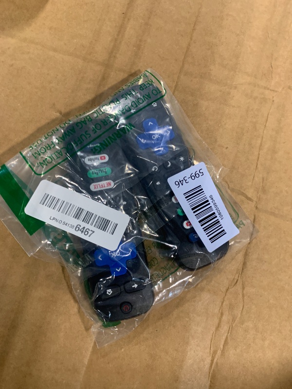 Photo 1 of (Pack of 2) Replacement Remote Control Only for Roku TV, Compatible for TCL Roku/Hisense Roku/Onn Roku/Sharp Roku/Element Roku/Westinghouse Roku/Philips Roku Smart TVs (Not for Roku Stick and Box)
