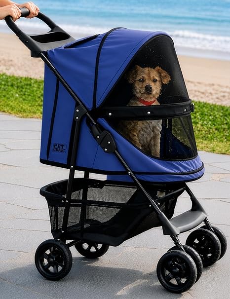 Photo 1 of *** SIMILAR IMAGE***Umbrella Dog Stroller, 4 Wheels Pet Strolling, Foldable Carrier Pet Stroller for Small Dogs Cats, with Carrying Strap and Cup Holder, Dog Poop Bags & Dispenser, Up to 33 Ibs, Dark Green
