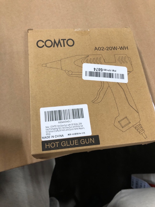 Photo 1 of !!FINAL SALE!!!USED!!COMTO Hot Glue Gun Kit with 30 Sticks, 20W Fast Preheating Mini Hot Glue Gun and Sticks Set for School Crafts DIY Arts and Quick Home Repairs, White