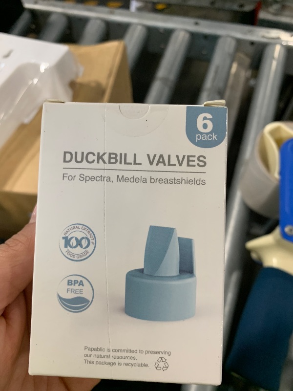 Photo 1 of [6-Count] Papablic Duckbill Valves, Replacement Milk Valves Compatible with Spectra S1 S2 and Medela Breast Pumps Accessories, BPA & DEHP Free, Blue