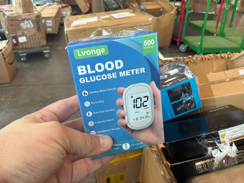 Photo 1 of [Possibly Replace Needle Pricker] Glucose Monitor Kit, Diabetes Testing Kit with 100 Test Strips & Lancets, High Accuracy Glucose Monitor, Large Bright Screen, PC/AC/CTL Mode, No Coding, Auto Average Calculation