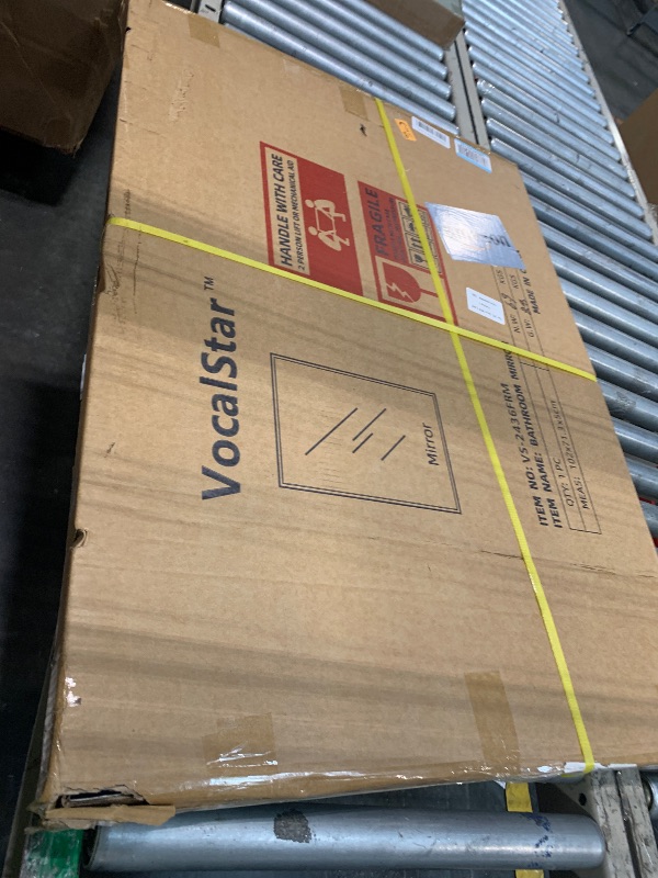 Photo 1 of *** FACTORY SEALED***VocalStar Frameless Bathroom Mirror, 24" x 36" Rectangle Wall Mirror with Beveled Edge, Modern Decorative Vanity Mirrored for Living Room, Entryway, Bedroom | 1/4-Inch Shatterproof Glass