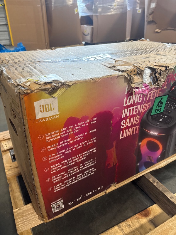 Photo 1 of ***UPDATED 6/19*** JBL PartyBox 520 - Portable Battery-Powered Party Speaker with AI Sound Boost, Up to 15 Hours of Play time, IPX4 Splash Proof, Multi-Speaker Connection by Auracast, and Telescopic Handle (Black)