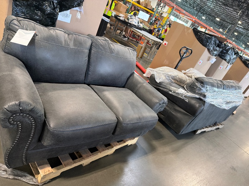 Photo 1 of ****2 SET SOFÁ, MINOR DAMAGE, CUSHIONS INCLUDED****Couchus Living Room Furniture Sets,Sofa Sets and Couch Sets for Living Room,Mid-Century Vintage Sofa Couches with Rivet Design (Brown, Loveseat+3 Seater)