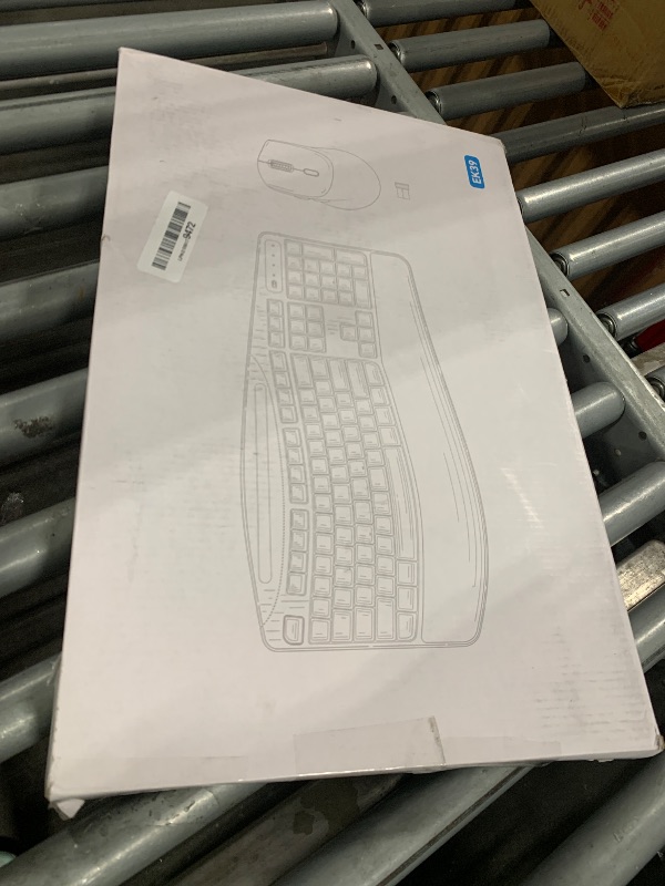 Photo 1 of ** ONLY PARTS** Wireless Keyboard and Mouse Combo, 2.4G Full Size Wave Keys Ergonomic Keyboard with Wrist Rest, Phone Holder, 3-Level DPI Wireless Silent Mouse with 6-Buttons, for Windows (Pink)