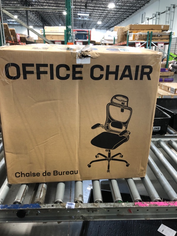 Photo 1 of ***MAJOR RIPPED*** Marsail Ergonomic Office Chair: Office Desk Chair with High Back Mesh and Adjustable Lumbar Support Rolling Work Swivel Task Chairs with Wheel 3D Armrests and Headrest