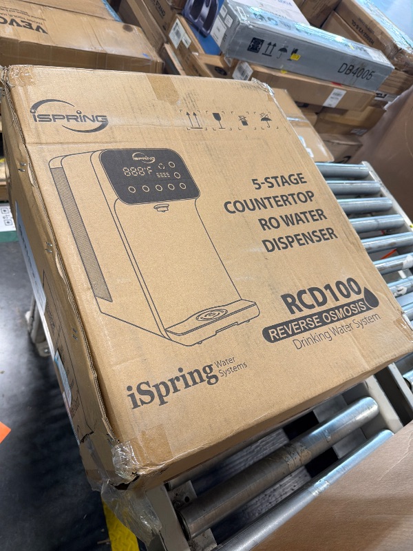 Photo 1 of ***UPDATED 6/5*** iSpring RCD100 5-Stage Countertop Reverse Osmosis System, Instant Hot RO Water Dispenser with UV, 2.5:1 Pure to Drain, 100 GPD Portable Water Filtration System, 4 Temperature Options, Plug and Play