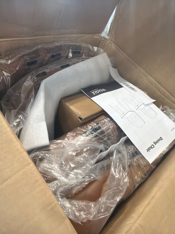 Photo 1 of ***UPDATED 6/6*** VASAGLE EKHO Collection - Dining Chairs Set of 6, Upholstered Kitchen Chairs, Comfortable Seat, Synthetic Leather with Stitching, Mid-Century Modern, Easy Assembly, with Storage Pocket, Caramel Brown