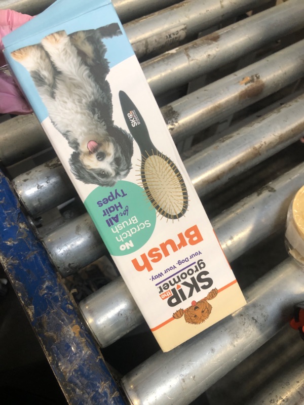 Photo 1 of ** USED** Pin Brush for Dogs, Gentle Dog Brush for Long Haired Dogs – Routine Essential for Goldendoodles, Poodles & Doodles, No-Scratch Rounded Pins for Sensitive Skin, Flexible Cushion Base – Skip the Groomer