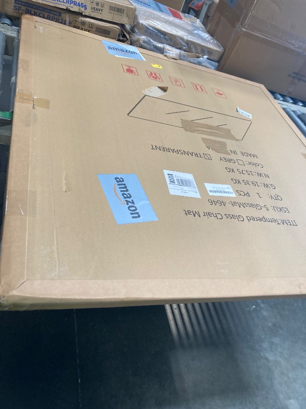 Photo 1 of ** FACTORY SEALED** Office Chair Mat for Carpet, 46"x46" Heavy Duty Tempered Glass Office Chair Mat with Rounded and Polished Edges?Clear Desk Chair Mat for Office and Home Hard Floor or Carpeted