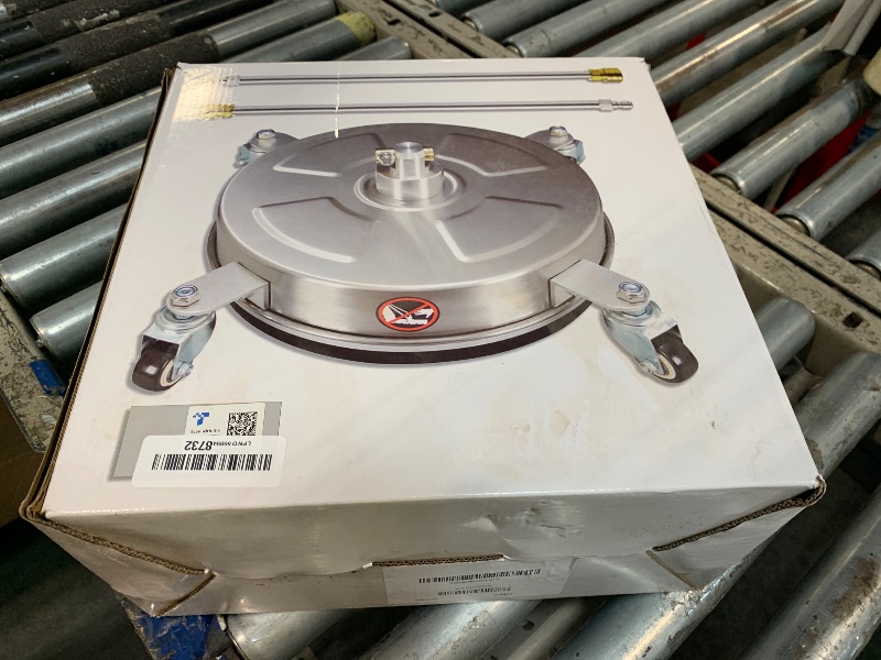 Photo 1 of ** SIMILAR*** 14" Pressure Washer Surface Cleaner with 4 Wheels, Stainless Steel Housing, 4000 PSI Max, 3 Connect Nozzles & 2 Extension Wands, Pressure Washer Surface Cleaner for Concrete, Patios, Sidewalks