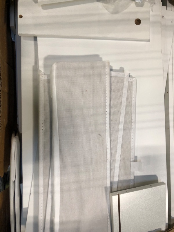 Photo 1 of ****missing some pieces and booklet***MapleGrace 53'' Wide 9 Drawer Dresser for Bedroom, Wood TV Stand Dresser with Power Outlets & LED Light, Chest of Drawers Closet Store Organizer for Living Room, Hallway, White