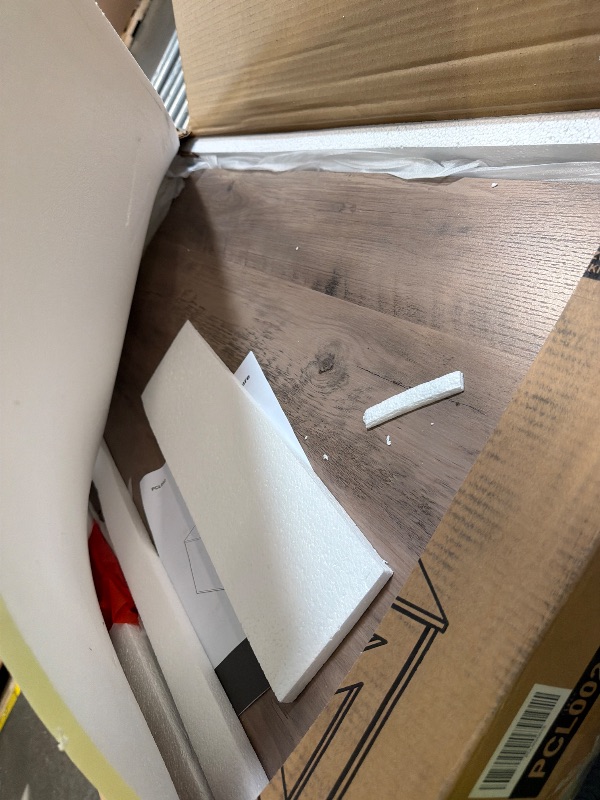 Photo 1 of ***DAMAGED WOOD*** Feandrea Cat Litter Box Enclosure, Litter Box Furniture Hidden with Removable Divider, Indoor Cat House, End Table, 31.5 x 20.9 x 19.7 Inches, Greige UPCL002G01