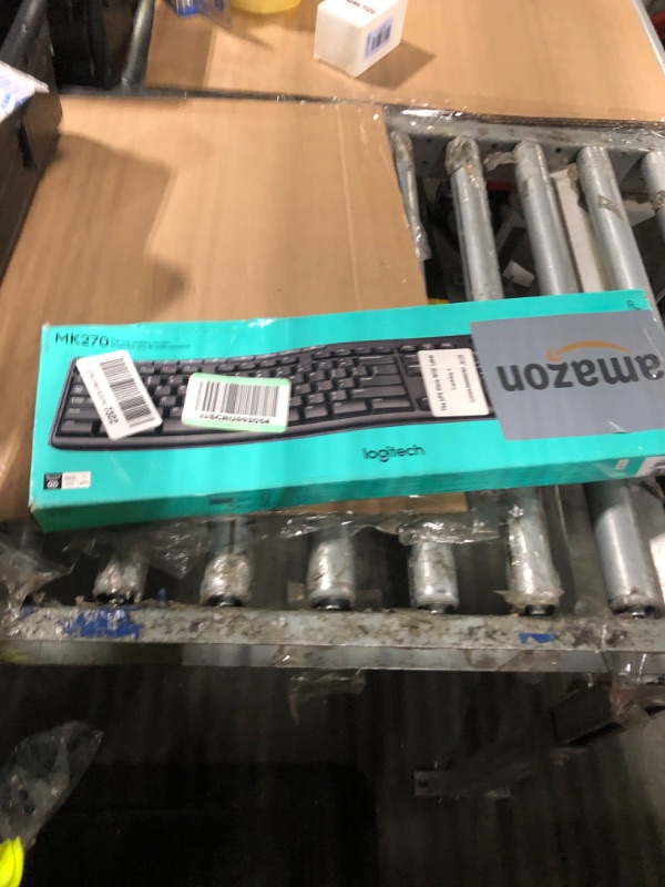 Photo 1 of ***MISSING MOUSE****Logitech MK270 Wireless Keyboard and Mouse Combo for Windows, 2.4 GHz Wireless, Compact Mouse, 8 Multimedia and Shortcut Keys, 2-Year Battery Life, for PC, Laptop - Black
